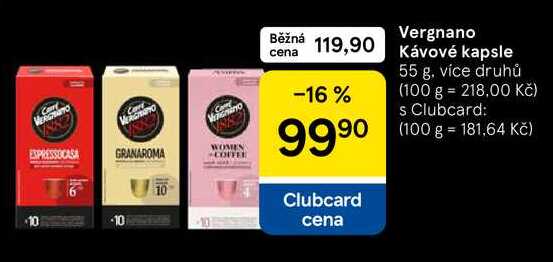 Vergnano Kávové kapsle, 55 g 