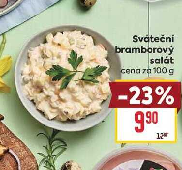 Sváteční bramborový salát cena za 100 g