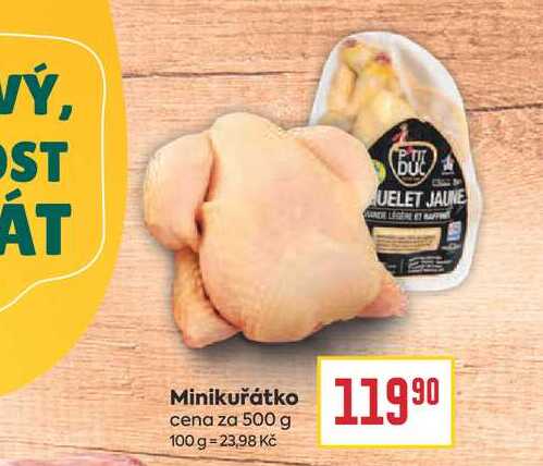 Minikuřátko cena za 500 g
