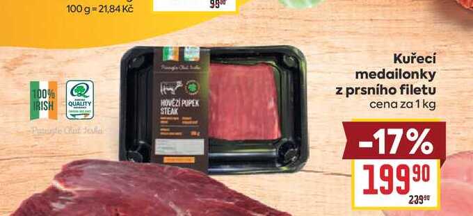 Kuřecí medailonky z prsního filetu cena za 1 kg