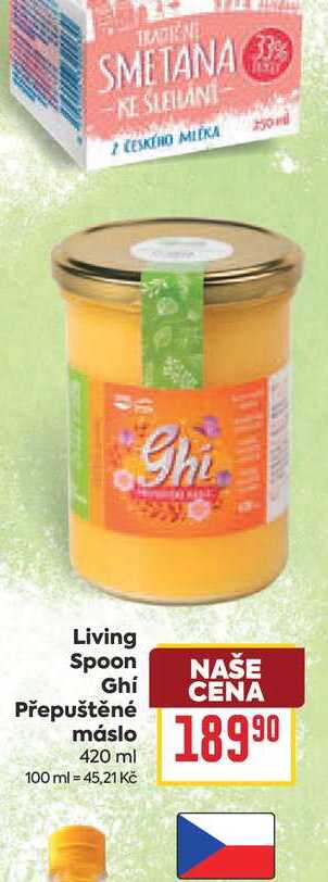 Living Spoon Ghi Přepuštěné máslo 420 ml  