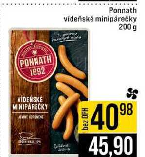 Ponnath vídeňské minipárečky 200 g  