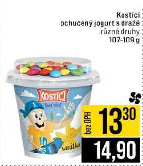 Kostíci ochucený jogurt s dražé různé druhy 107-109 g