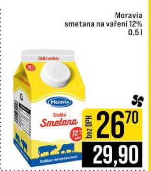 Moravia smetana na vaření 12% 0,51 