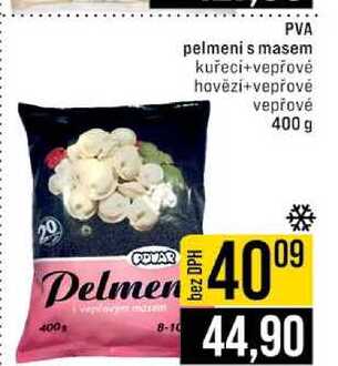 PVA pelmeni s masem kuřeci+vepřové hovězí+vepřové vepřové 400 g 