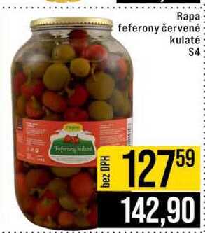 Rapa feferony červené kulaté S4 