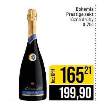 Bohemia Prestige sekt různé druhy 0,75l