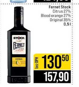 Fernet Stock Citrus 27% Blood orange 27% Original 35% 0,5l