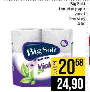 Big Soft toaletní papír violet 2-vrstvý 4 ks 