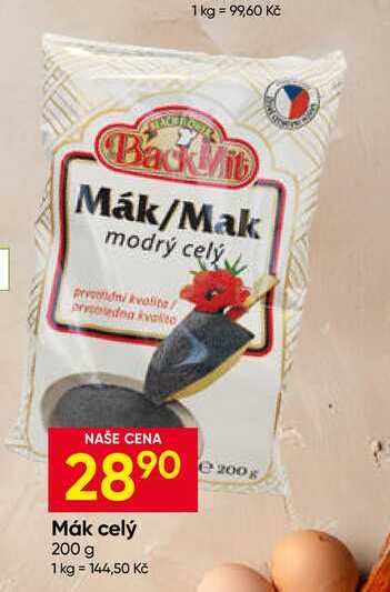 BadWit Mák/Mak modrý celý 200g