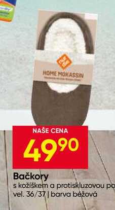 Bačkory s kožíškem a protiskluzovou po vel. 36/37 barva béžová 