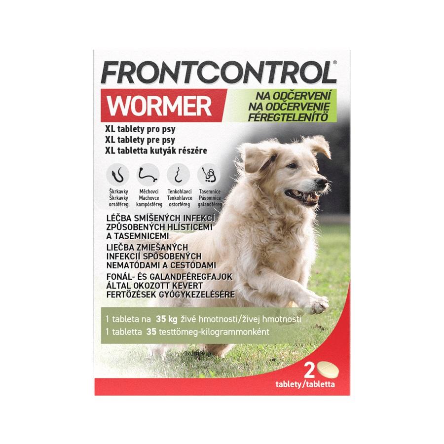 Frontcontrol Wormer na odčervení pro psy 35 kg 2 tablety