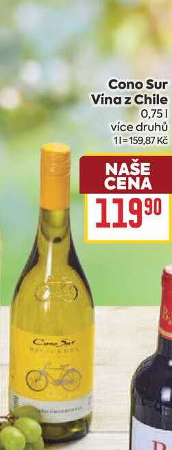 Come Dur Cono Sur Vína z Chile 0,75l