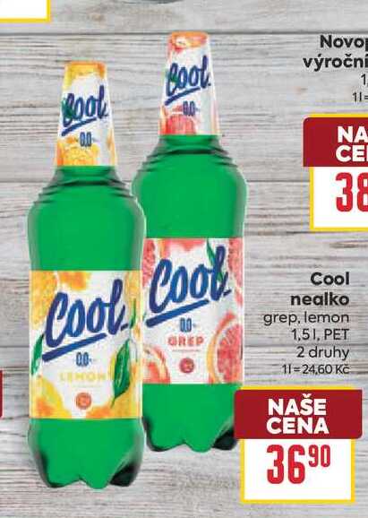 Cool nealko grep, lemon 1,51, PET 