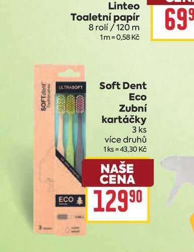 Soft Dent Eco Zubní kartáčky 3 ks