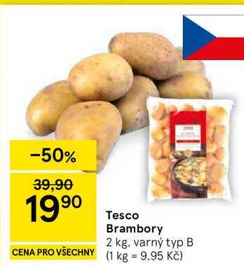 Tesco Brambory, 2 kg, varný typ B