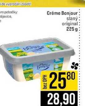 Créme Bonjour slaný original 225g v akci