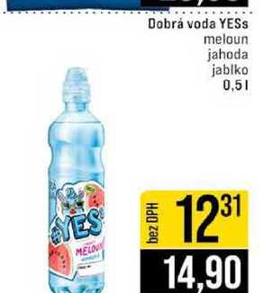 Dobrá voda YESS meloun jahoda jablko 0,5l