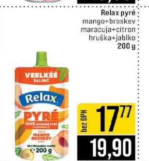 Relax pyré mango+broskev maracuja+citron hruška+jablko 200 g