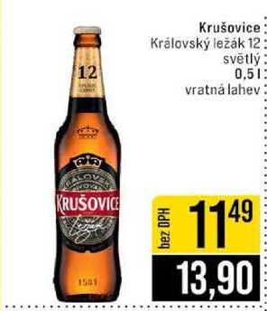 Krušovice Královský ležák 12 světlý 0,5l