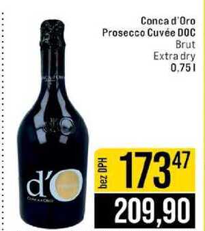 Conca d'Oro Prosecco Cuvée DOC Brut Extra dry 0.75l