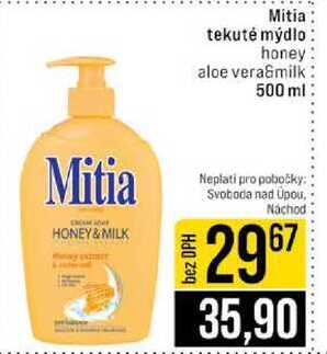 Mitia tekuté mýdlo honey aloe vera milk 500 ml