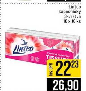 Linteo kapesníčky 3-vrstvé 10 x 10 ks
