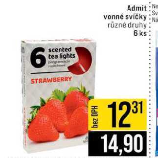 Admit vonné svíčky různé druhy 6 ks 