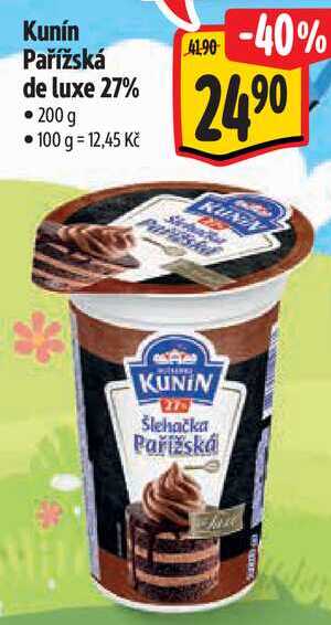 Kunín Pařížská de luxe 27%, 200 g