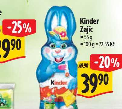  Kinder Zajíc  55g 