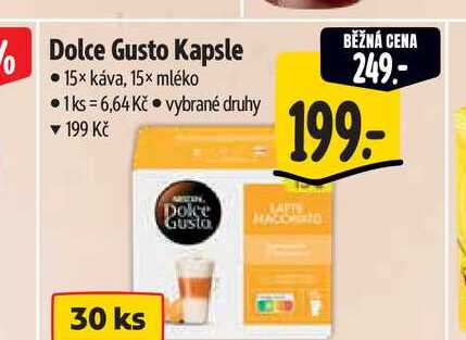 Dolce Gusto Kapsle  15× káva, 15× mléko 