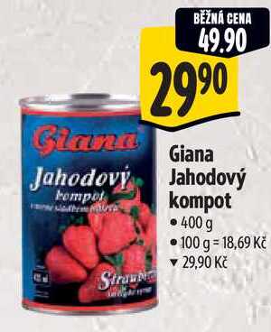 Giana Jahodový kompot, 400 g