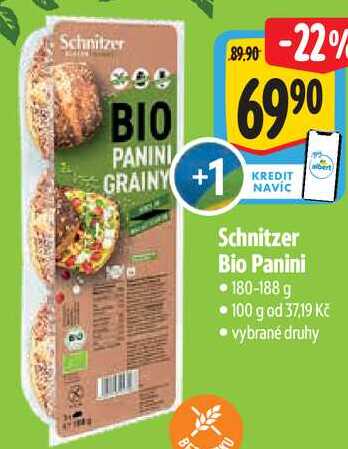 Schnitzer Bio Panini, 180-188 g