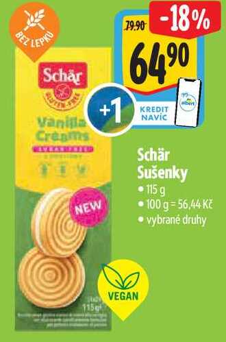 Schär Sušenky, 115 g