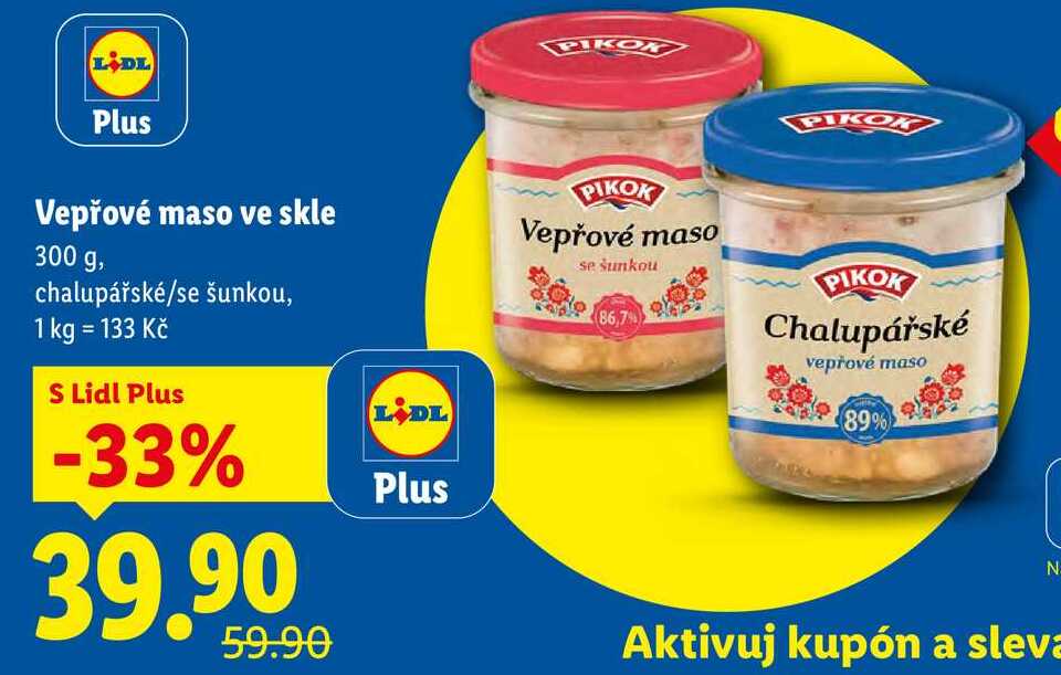 Vepřové maso ve skle, 300 g