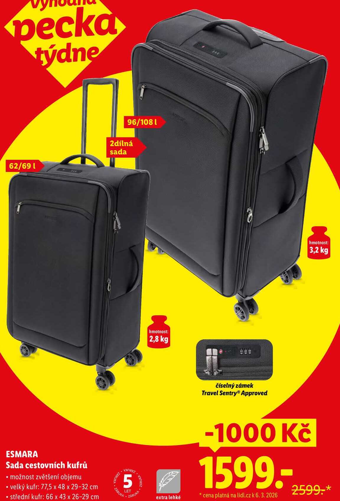 ESMARA Sada cestovních kufrů