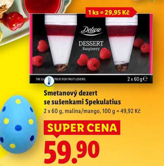Smetanový dezert se sušenkami Spekulatius, 2x 60 g