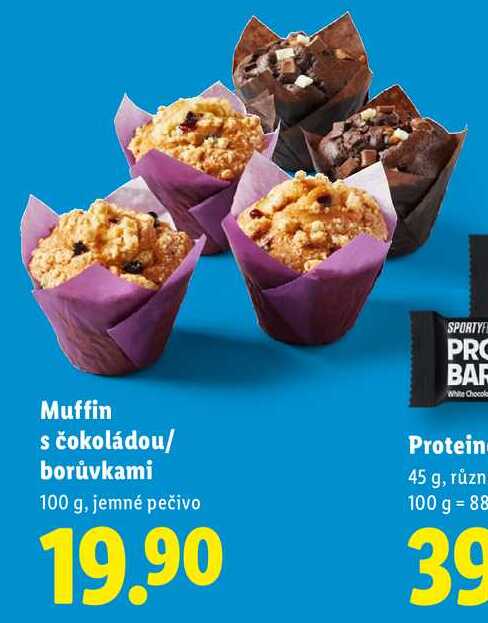 Muffin s čokoládou/borůvkami, 100 g