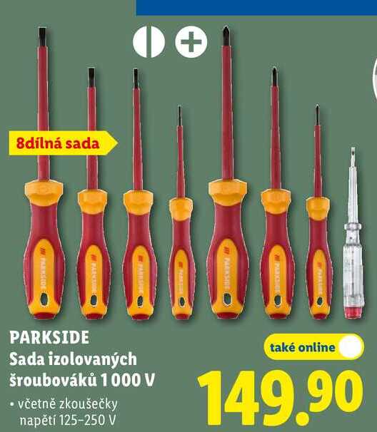 PARKSIDE Sada izolovaných šroubováků 1000 V 