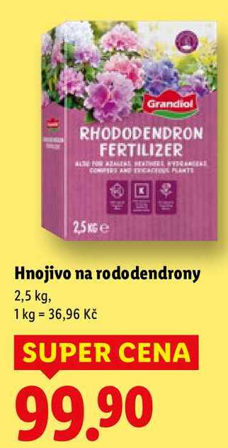 Hnojivo na rododendrony, 2,5 kg
