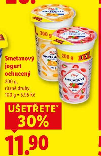 Smetanový jogurt ochucený, 200 g