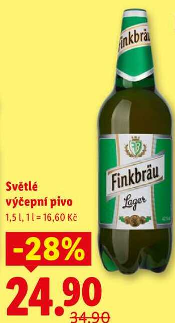 Světlé výčepní pivo, 1,5 l