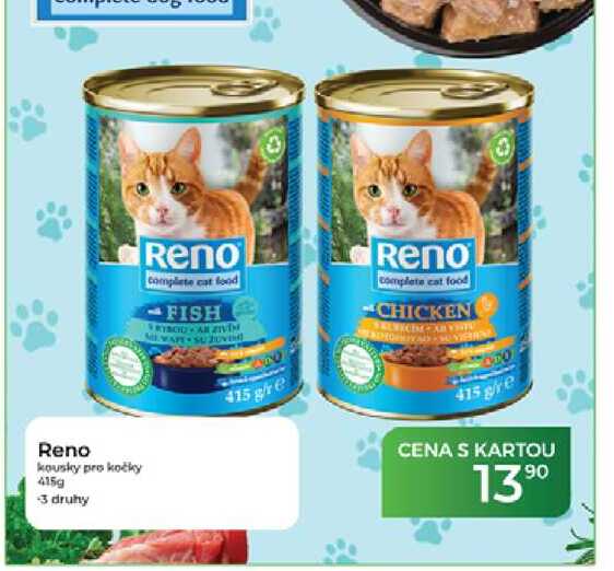 Reno kousky pro kočky 415g