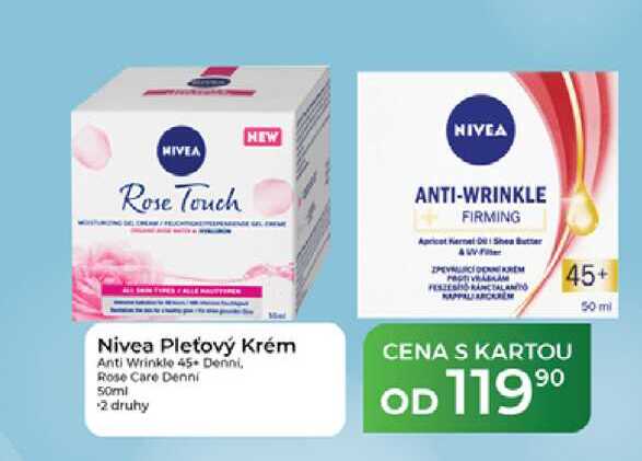 Nivea Pleťový Krém Anti Wrinkle 45+, denní Rose Care Denní, 50ml 