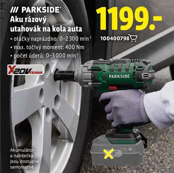 PARKSIDE Aku rázový utahovák na kola auta