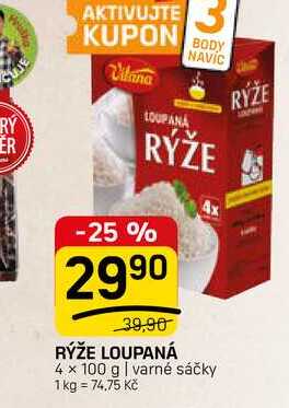 RÝŽE LOUPANÁ 4 x 100 g | varné sáčky 