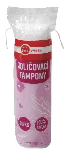 VÁŠ VÝBĚR Odličovací tampony, 80 KS