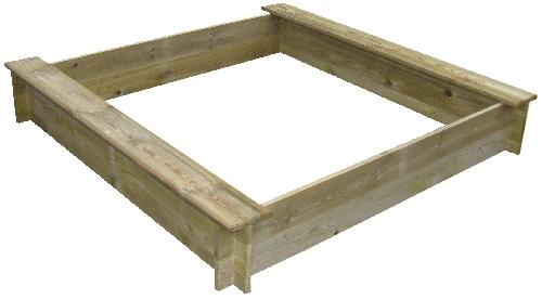 Dřevěné pískoviště se dvěma sedátky, 1 KS