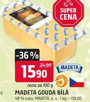 MADETA GOUDA BÍLÁ 48% tuku, 100g