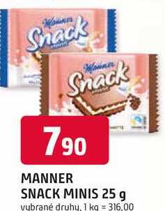 MANNER SNACK MINIS 25 g